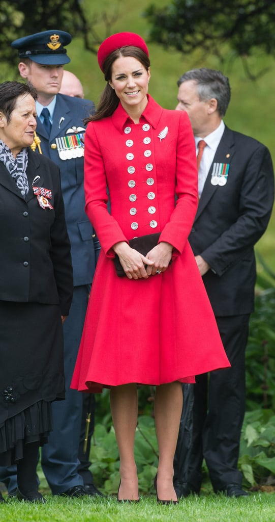 She Topped Her Catherine Walker Coatdress With a Fern-Shaped Diamond Brooch
