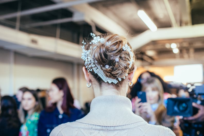 Twisted Bun at Alice & Olivia's New York Fashion Week Show