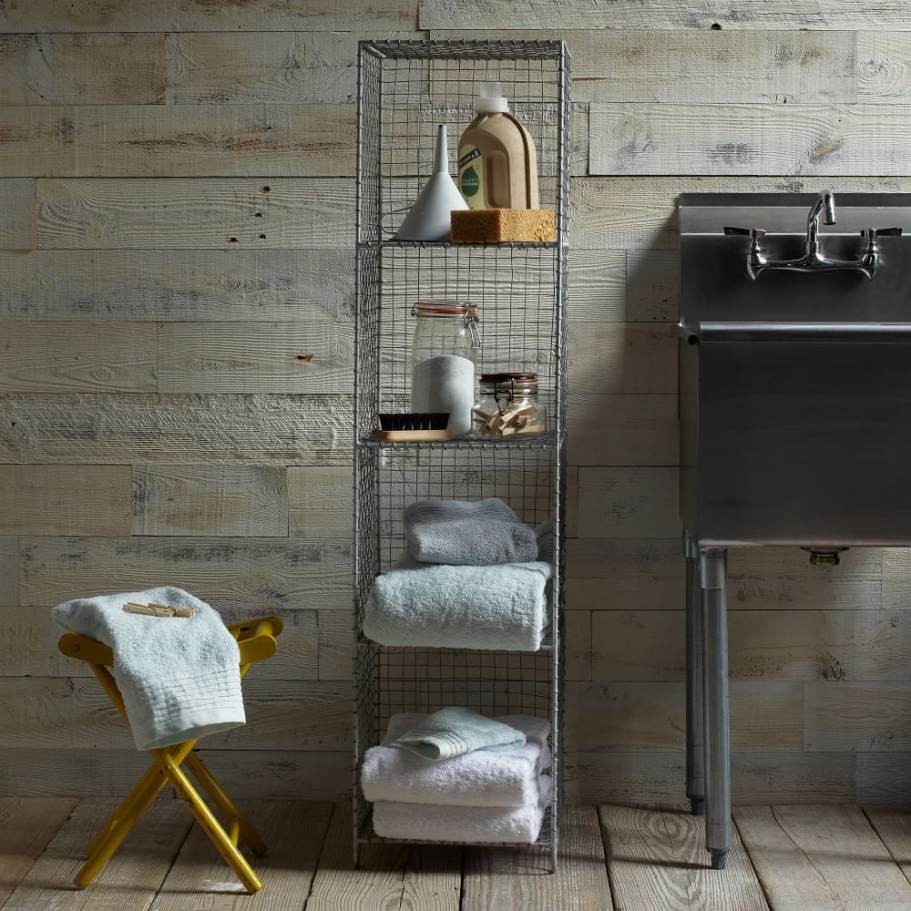 West Elm Wire Mesh Standing Shelving Rack