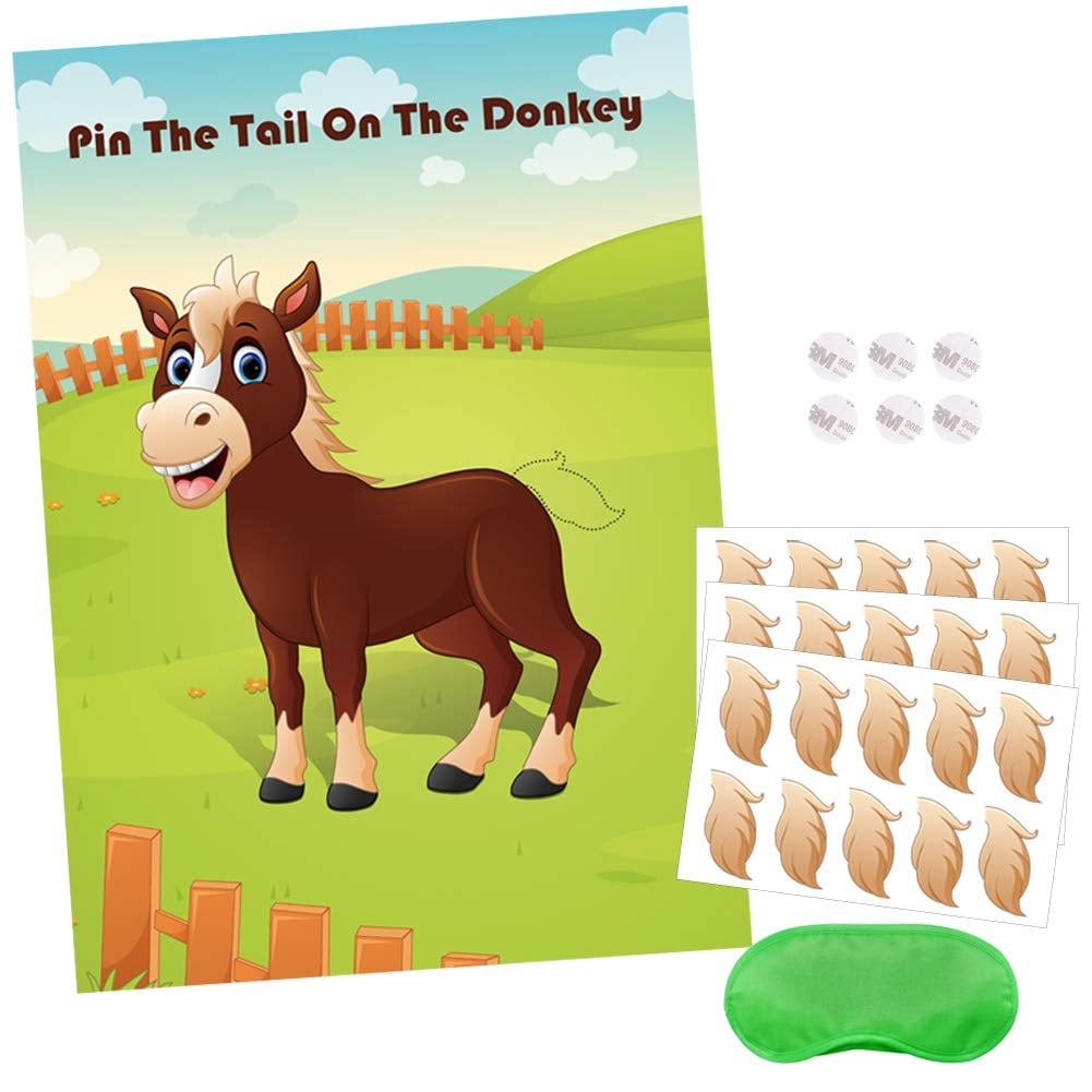 Pin the Tail On the Donkey Party Game