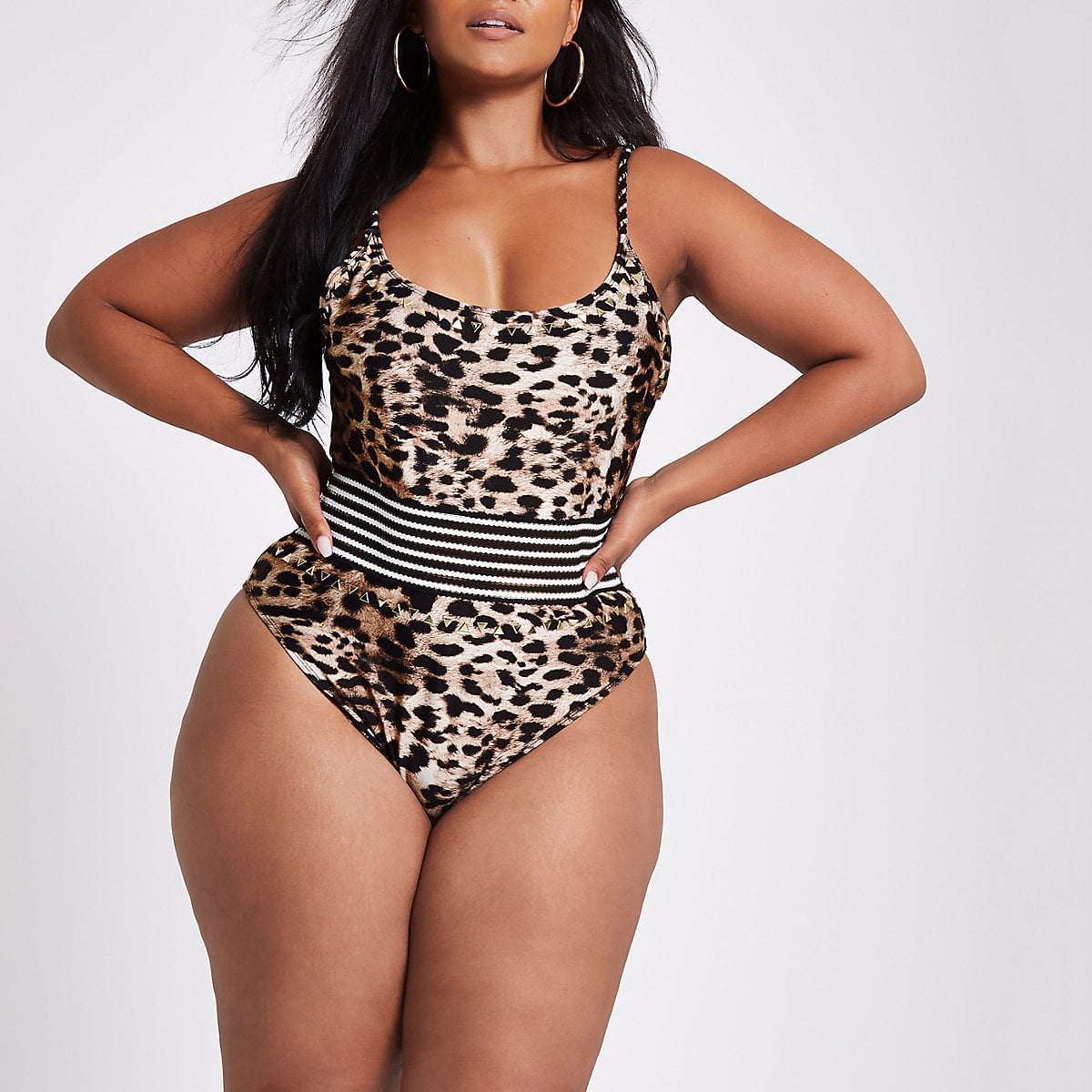 river island leopard swimsuit