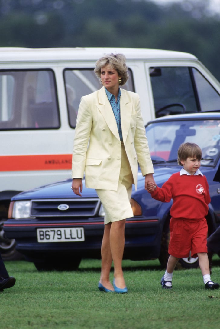 In May 1987, Princess Diana walked hand in hand with Prince William