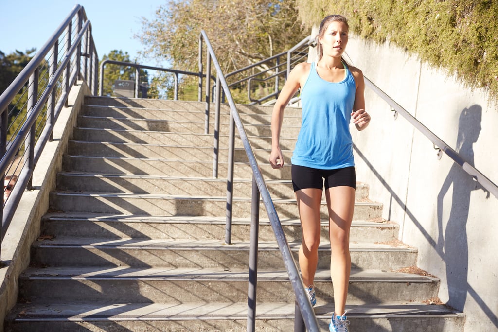  Stair  and Dumbbell Workout  POPSUGAR Fitness