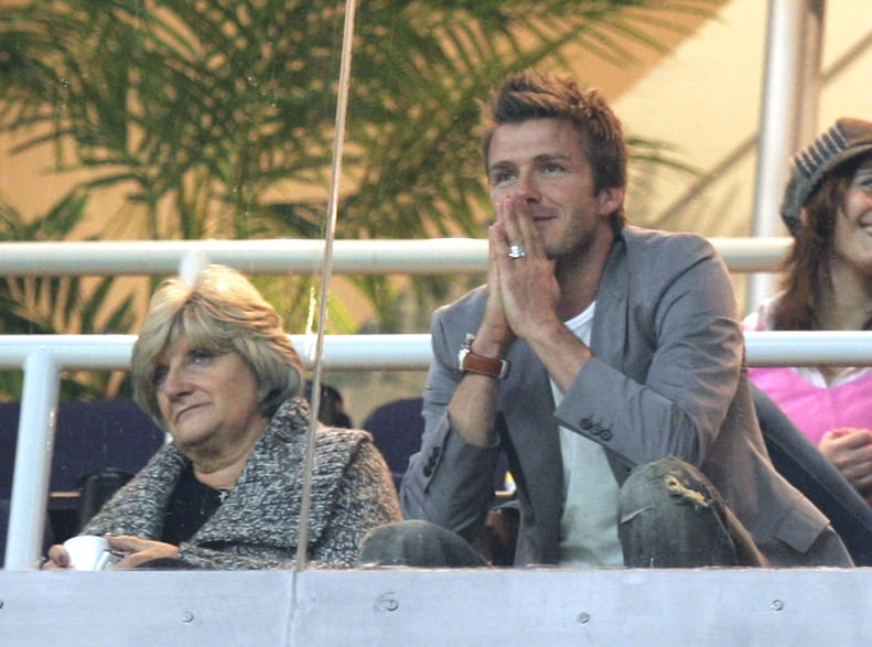 David Beckham and Sandra Beckham