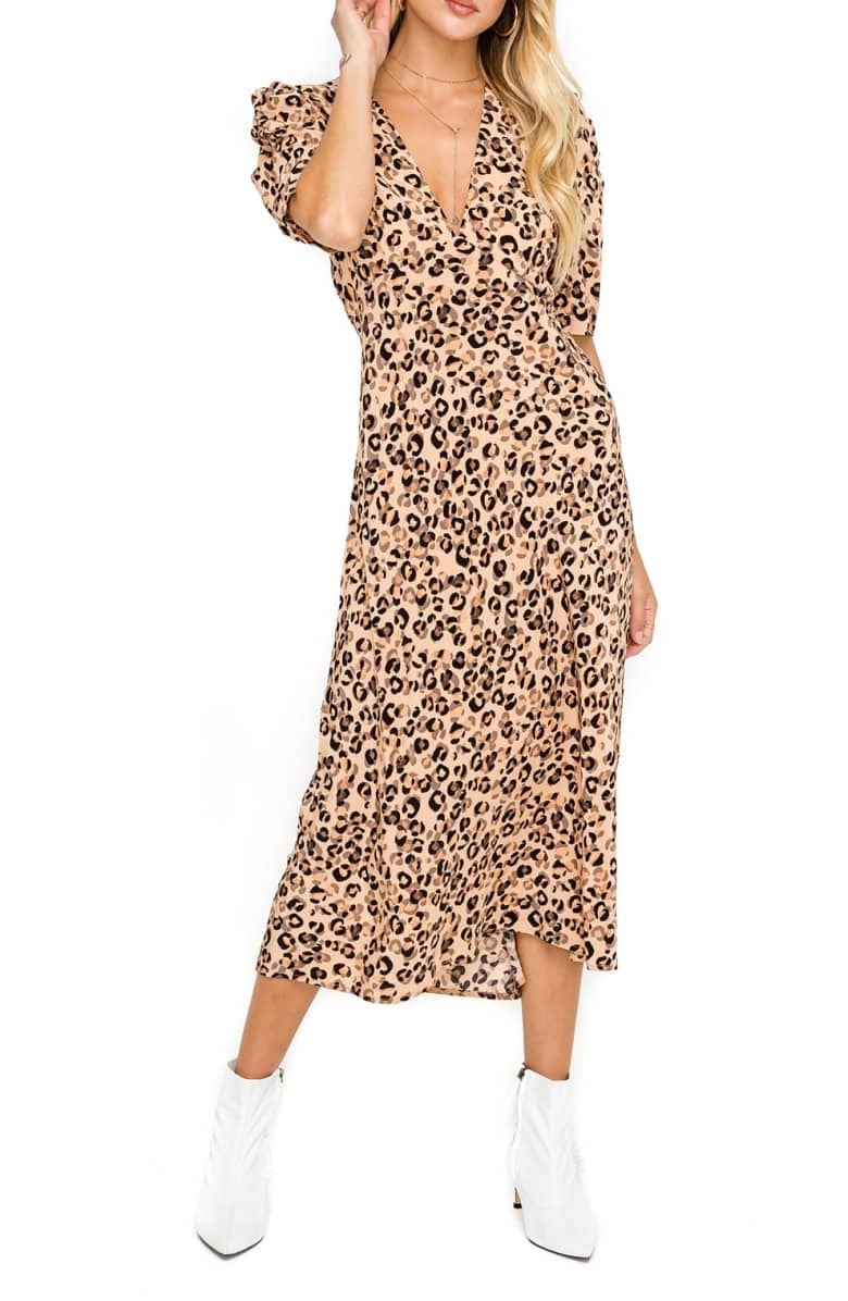 ASTR the Label Back Cutout Midi Dress Nordstrom Released