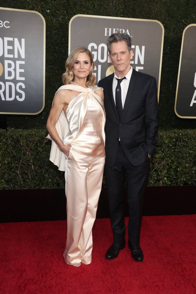 Kyra Sedgwick and Kevin Bacon at the 2021 Golden Globes