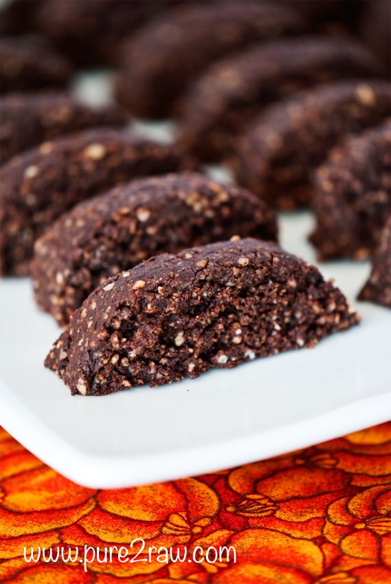 Raw Mini Chocolate Hazelnut Biscotti