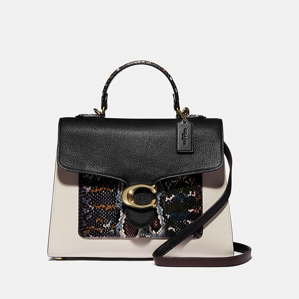 Tabby Top-Handle Bag in Colorblock Snakeskin