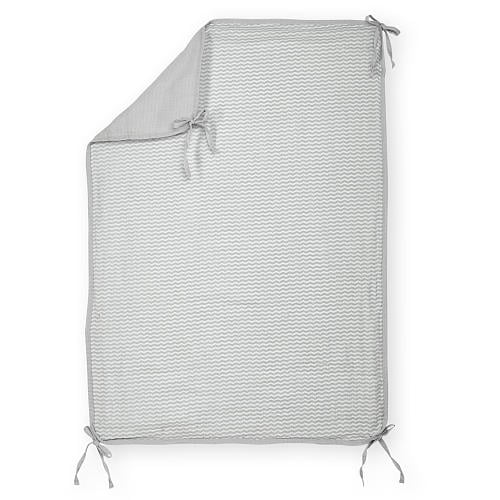 Lightweight Muslin Stroller Blanket With Ties