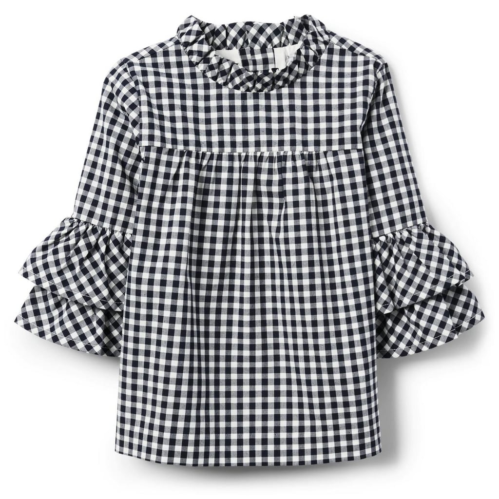 Janie and Jack Gingham Ruffle Top