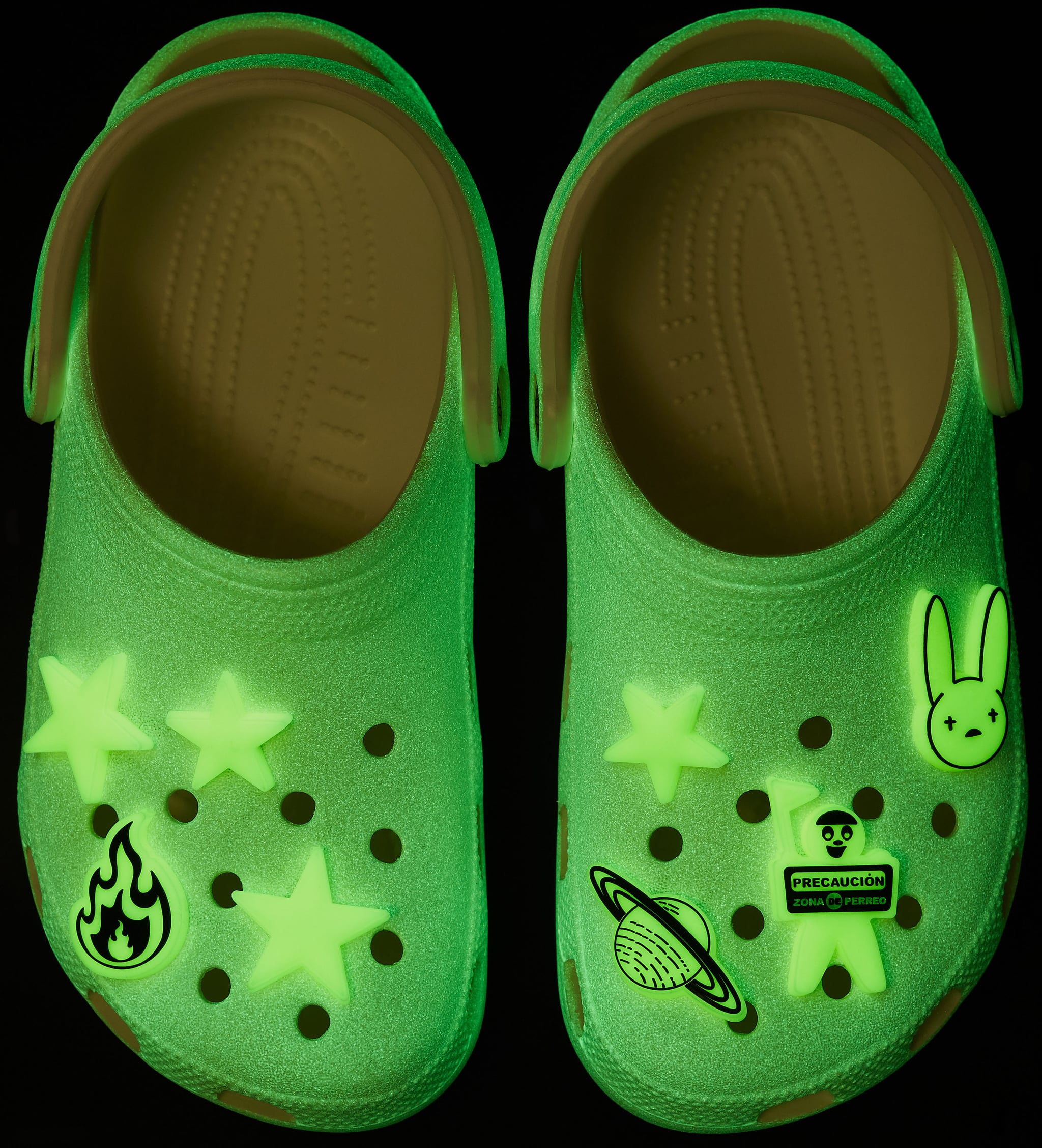 crocs bad bunny x crocs classic glow clog