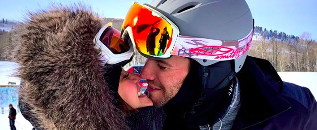 Nina Dobrev and Austin Stowell Kiss in the Snow Picture