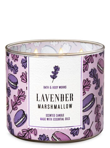 Lavender Marshmallow 3-Wick Candle  Bath & Body Works
