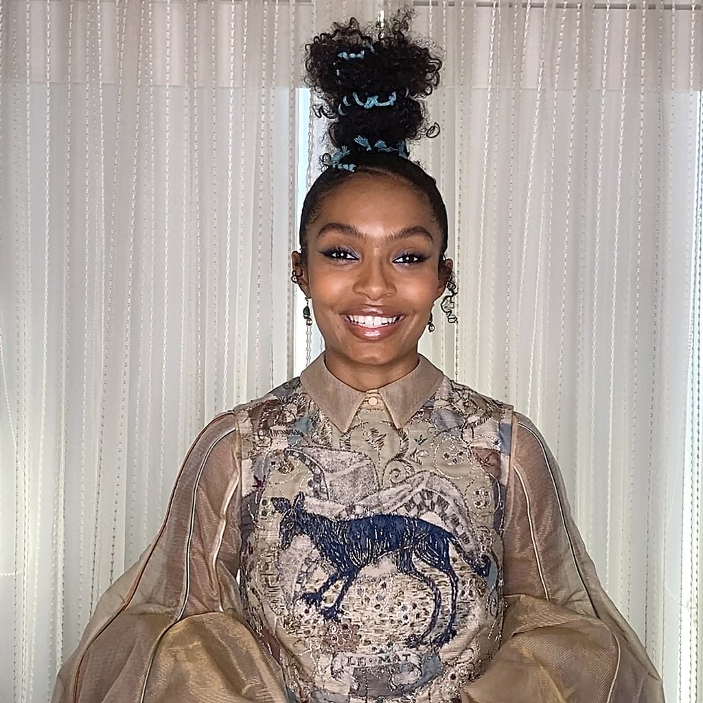 The $9 Hair Product That Kept Yara Shahidi's Critics' Choice Topknot Looking Extra Sleek