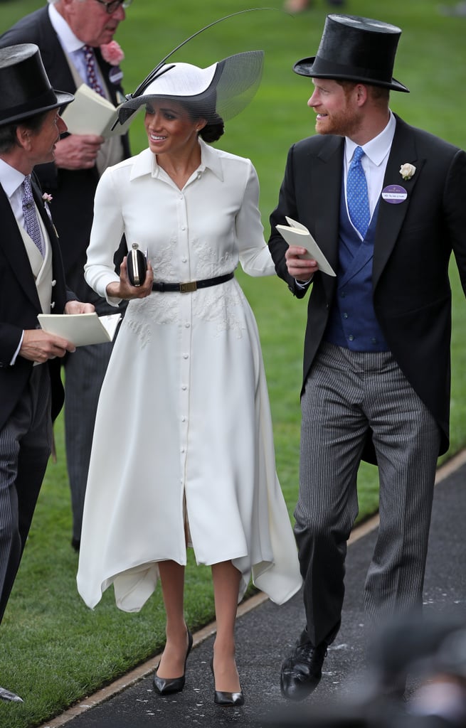 Meghan Markle's White and Black Hat Royal Ascot 2018