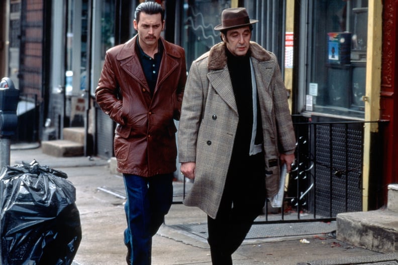 DONNIE BRASCO, from left: Johnny Depp, Al Pacino, 1997.  Sony Pictures/Courtesy Everett Collection