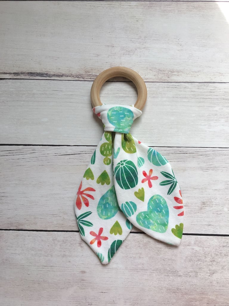 Cactus Fabric and Wooden Teether
