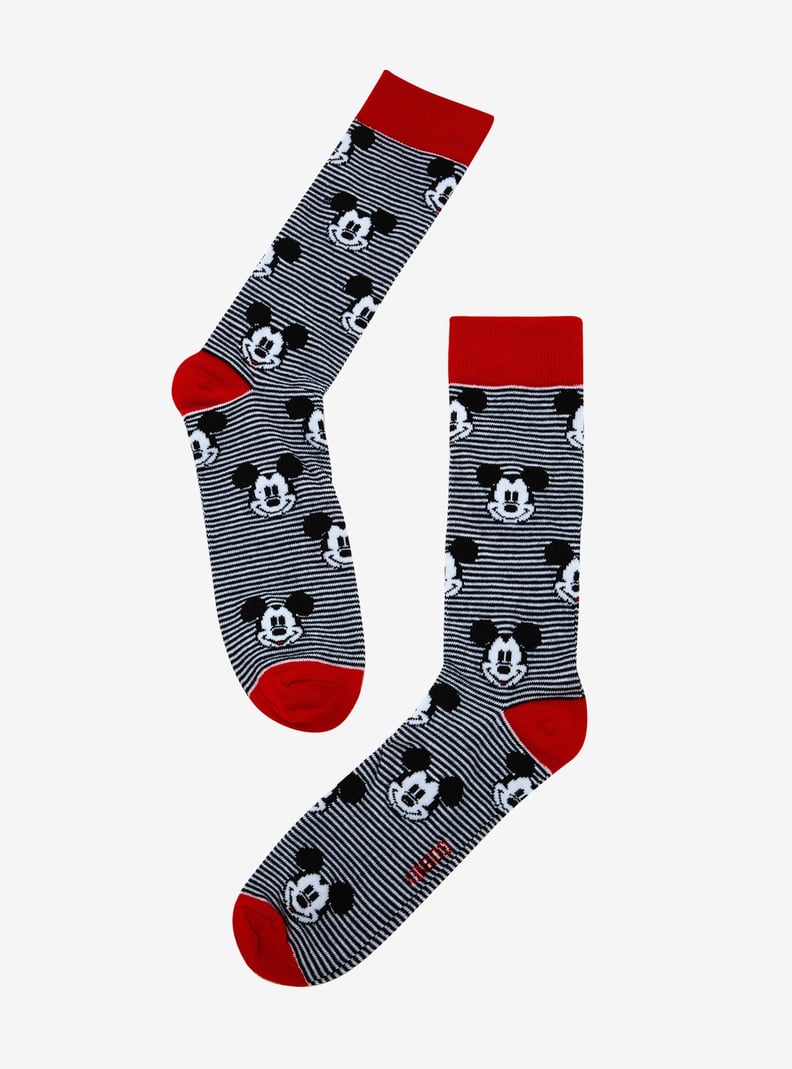 Disney Mickey Mouse Striped Face Crew Socks