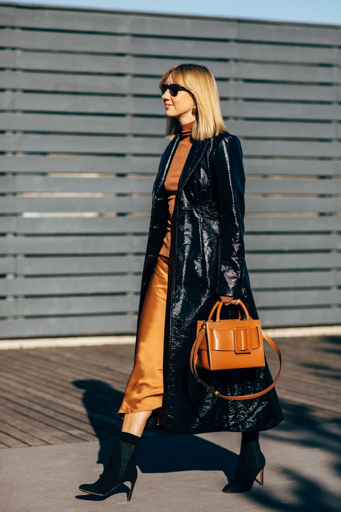Rock a sock boot style with a satin slip.