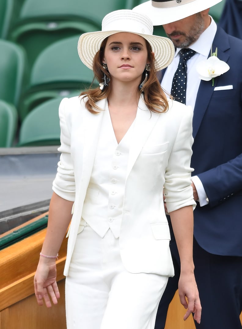 Emma Watson at the 2018 Wimbledon Tennis Championships
