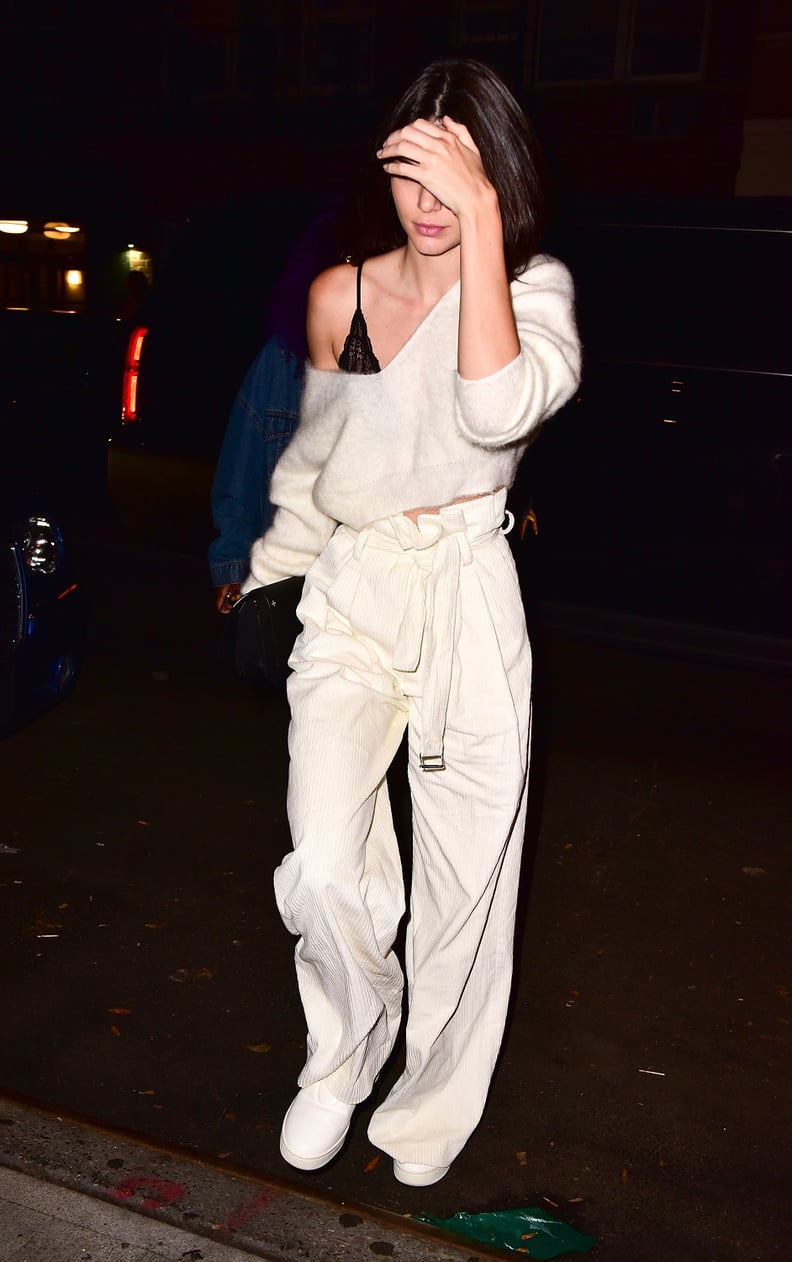 Kendall Wore a White Pair of High-Waisted Pants While Out in NYC