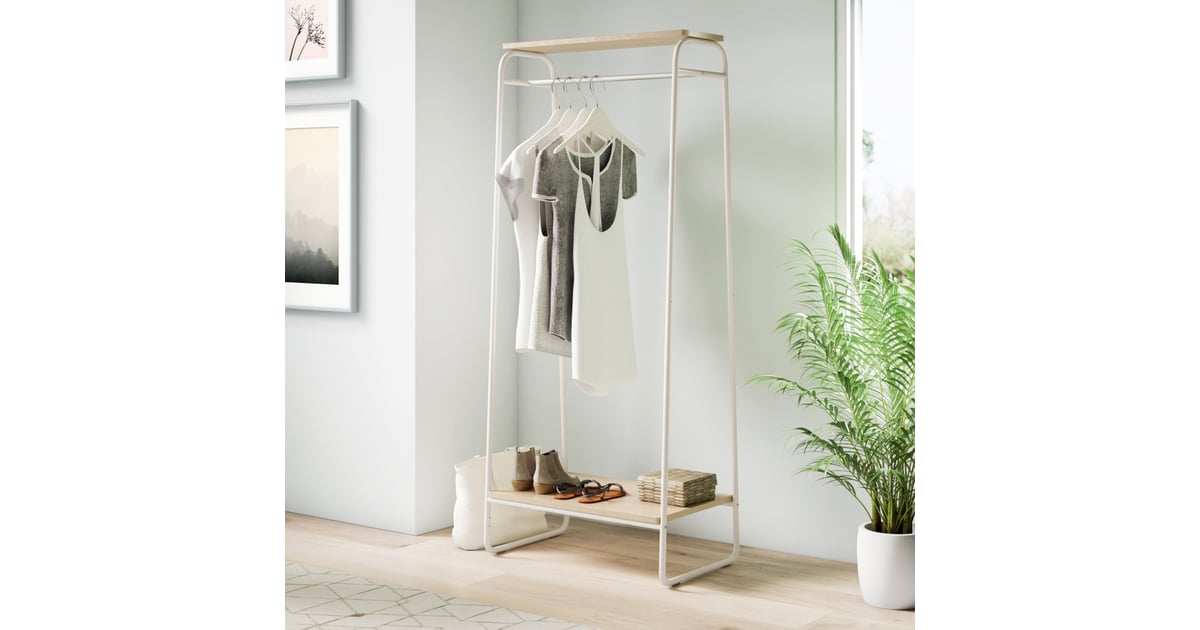 Dotted line garment store rack