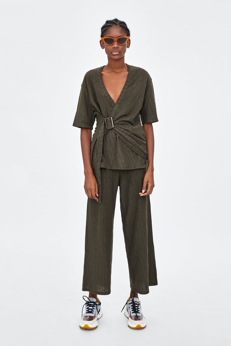 Zara Wrap Top and Flowy Pants