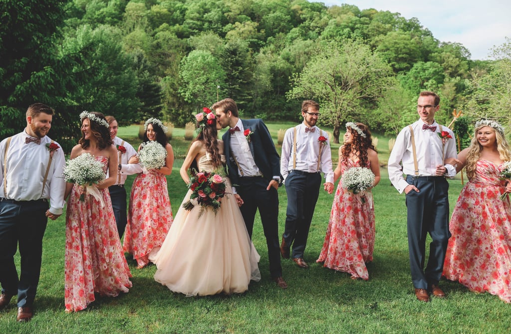 Woodsy Pink Bohemian Wedding