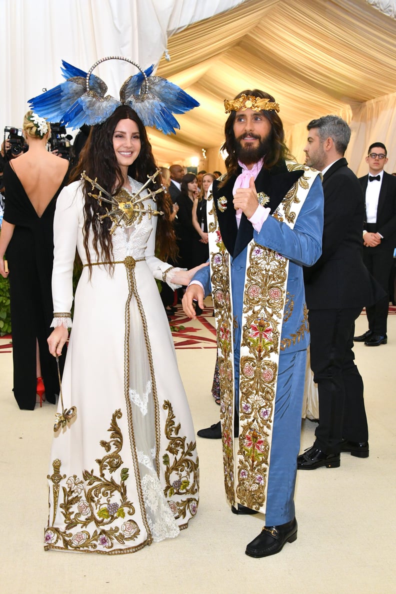 NEW YORK, NY - MAY 07:  Lana Del Rey and Jared Leto attend the Heavenly Bodies: Fashion & The Catholic Imagination Costume Institute Gala at The Metropolitan Museum of Art on May 7, 2018 in New York City.  (Photo by Dia Dipasupil/WireImage)