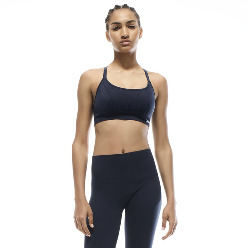 Seamless sports bra in blue - Reebok X Victoria Beckham