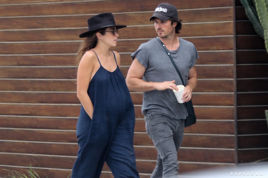 Have we mentioned lately how adorable Ian Somerhalder and Nikki Reed are together? The couple, who are currently expecting their first child together, enjoyed a sweet day date on Tuesday as they grabbed a bite to eat at Gjelina in Venice, CA. While Nikki showed off her growing baby bump in a blue jumper, Ian wore a casual gray shirt and jeans as he carried her purse around town. And the cuteness didn't stop there. Like a true gentleman, the Vampire Diaries star helped his wife cross the street by lending his arm and cuddling up to her as they waited for traffic. His beloved character, Damon Salvatore, may be dead, but Ian proves time and time again that chivalry isn't. If you need us, we'll just be flipping through these photos and swooning over Ian and Nikki's sweet, sweet love. 

    Related:

            
            
                                    
                            

            40 Snaps That Prove Ian and Nikki Are Over the Moon in Love