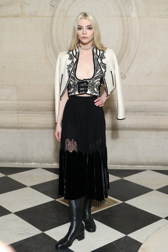 Anya Taylor-Joy at Christian Dior Haute Couture Spring Summer 2023 show at Paris Fashion Week