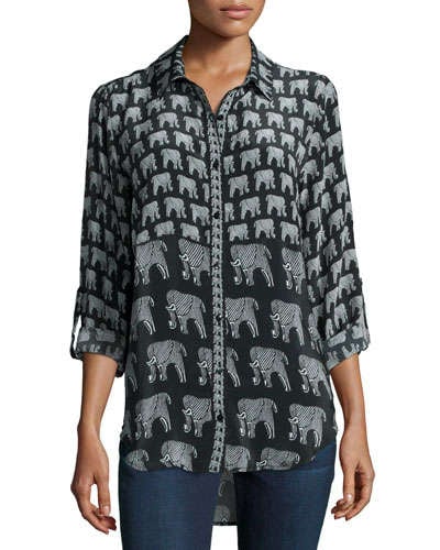Elephant-print shirt