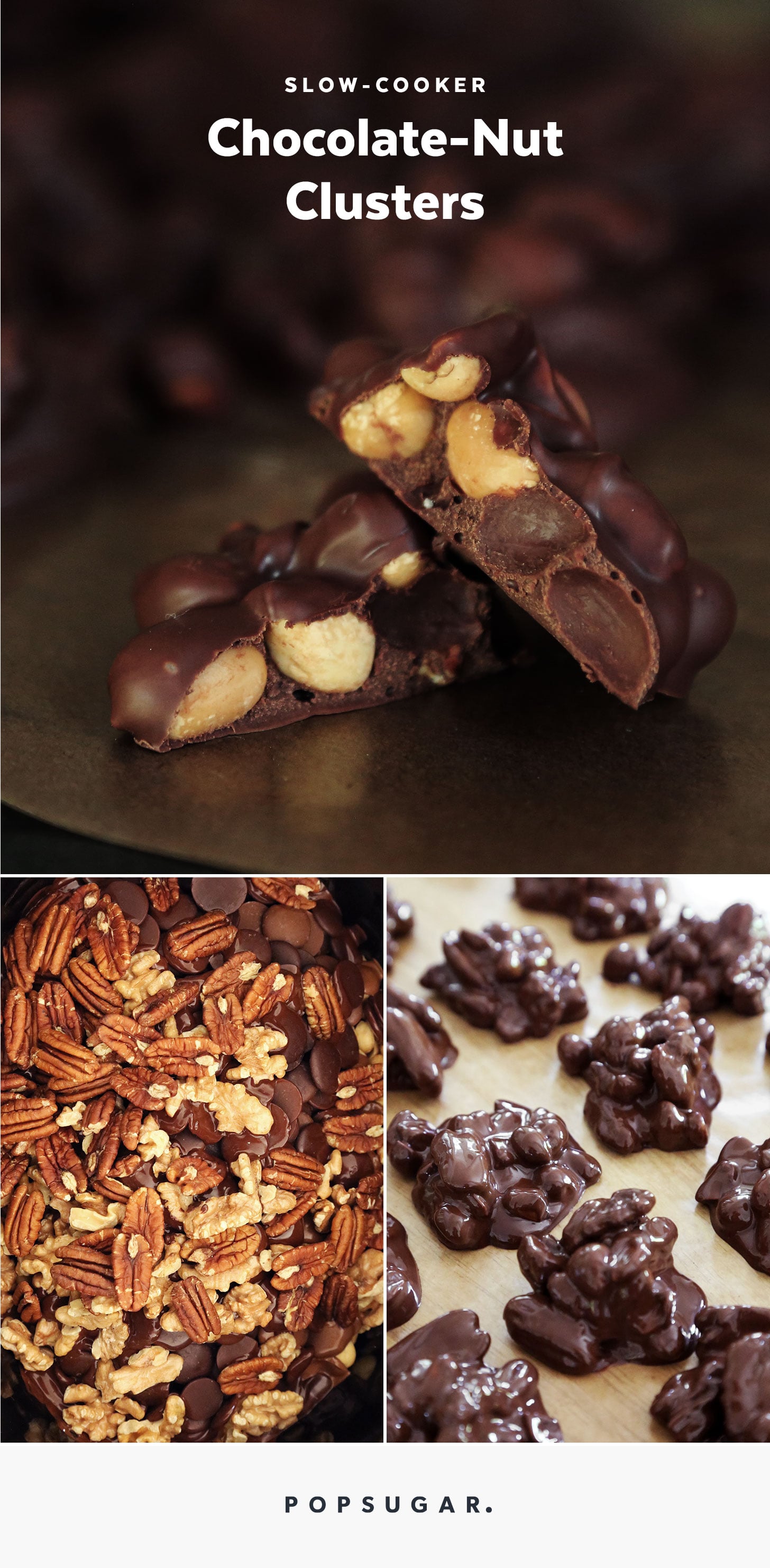 Crock Pot Nut Clusters Recipe (Slow Cooker Chocolate Candy)