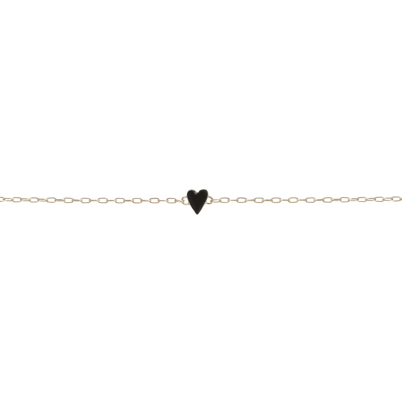 Jennifer Fisher Mini Gold Border Enamel Heart Bracelet