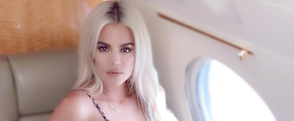 Khloé Kardashian Platinum Blond Hair 2018