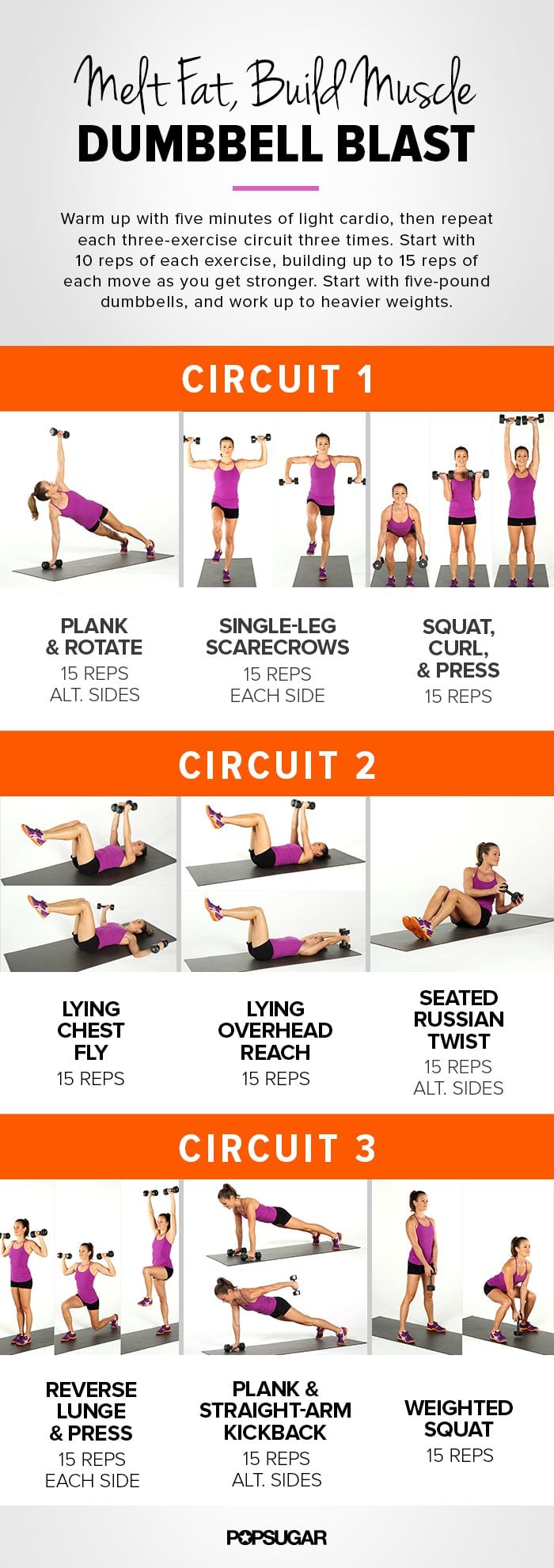 Body toning with dumbbells
