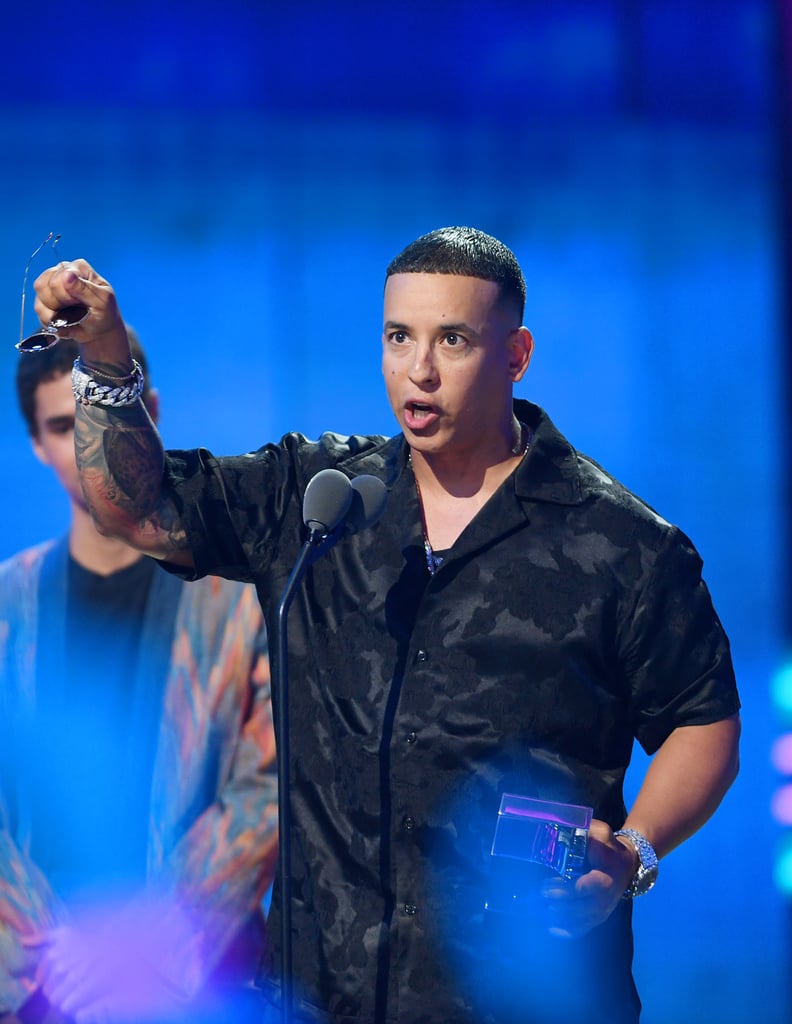 CORAL GABLES, FLORIDA - JULY 18: Daddy Yankee accepts an award on stage during Premios Juventud 2019 at Watsco Center on July 18, 2019 in Coral Gables, Florida. (Photo by Jason Koerner/Getty Images)