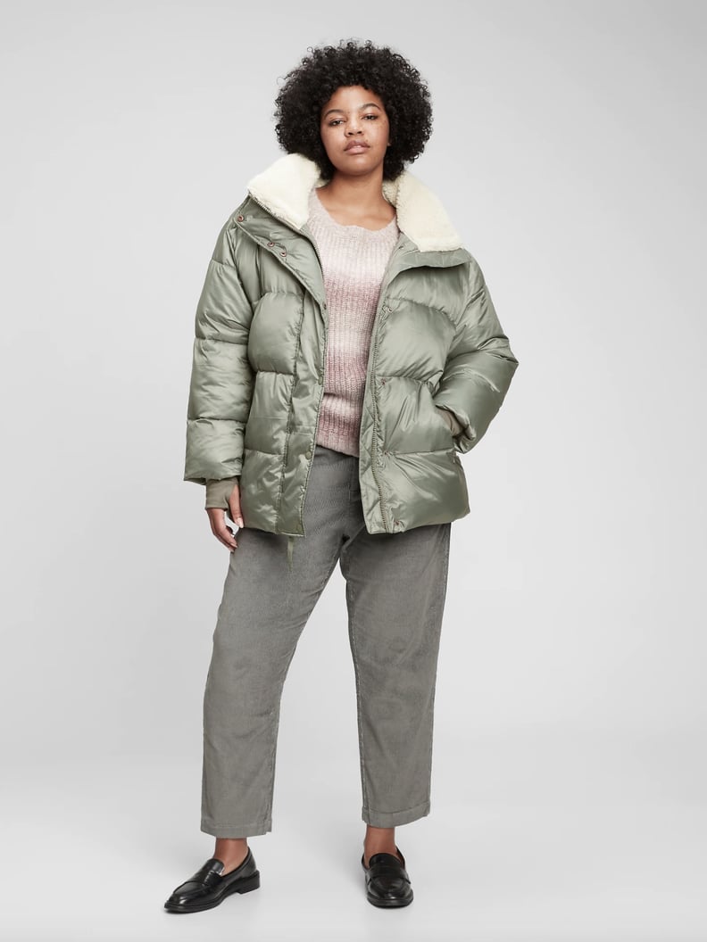 Gap Heavyweight 100% Polyester Oversized Sherpa Puffer Jacket