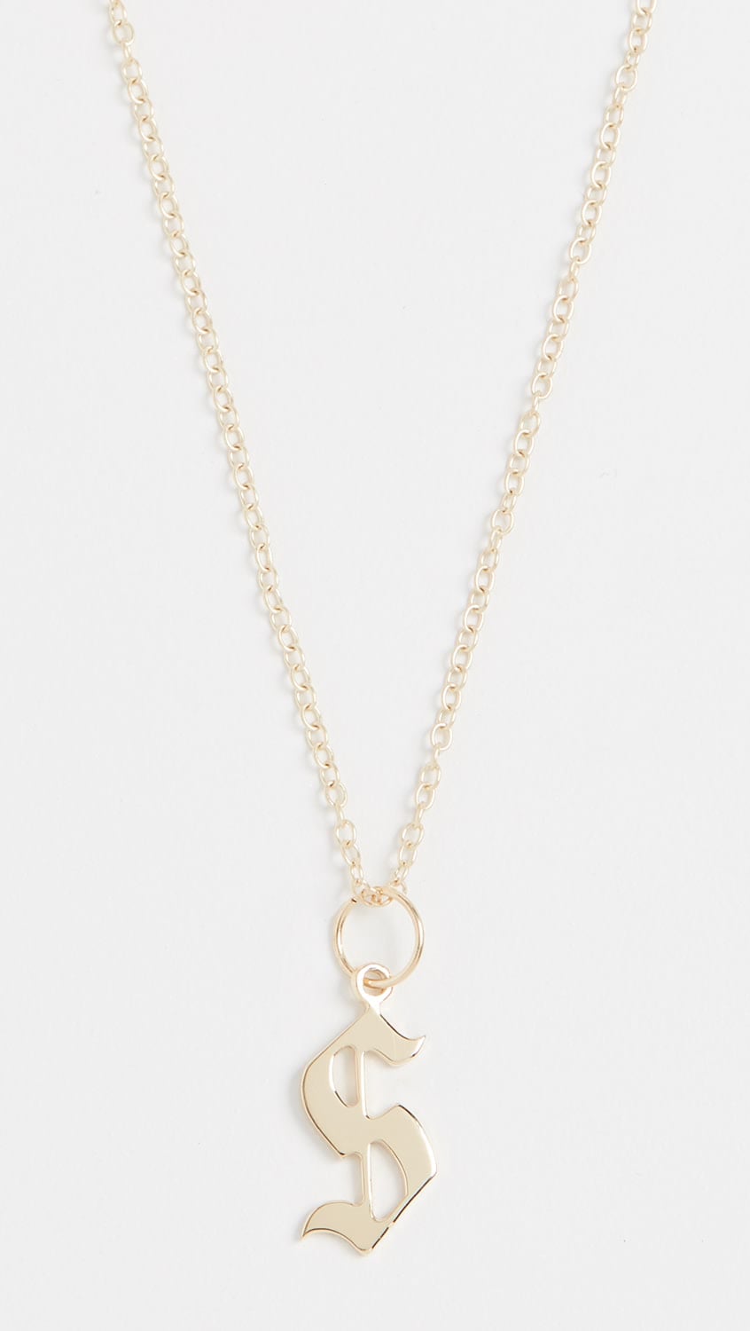 Jennifer Zeuner Jewellery Emmanuelle Initial Necklace