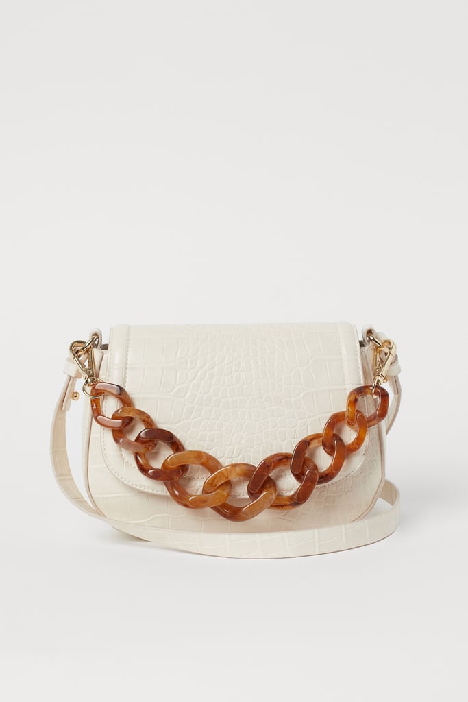 H&M Crocodile-Pattern Shoulder Bag