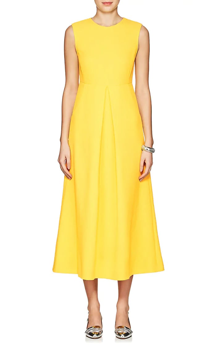 Lisa Perry Wool Crepe Midi Dress