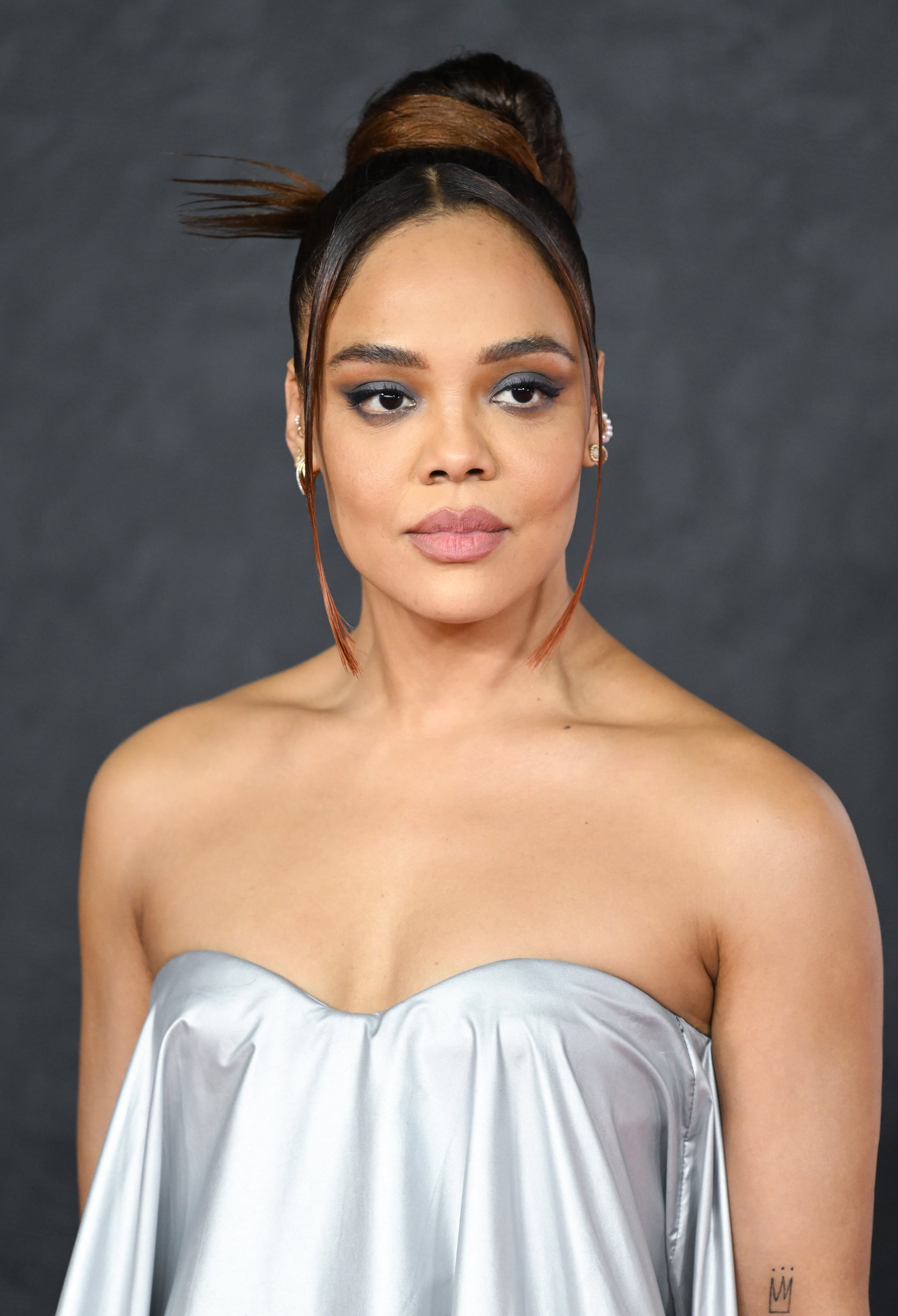 LONDON, ENGLAND - FEBRUARY 15: Tessa Thompson attends the 