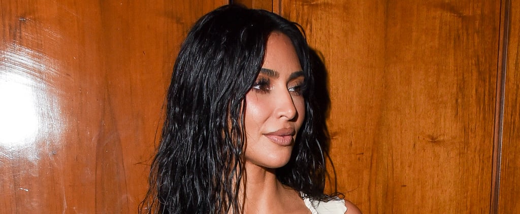 Kim Kardashian's Dollop Bangs and Retro Lob Haircut in Paris