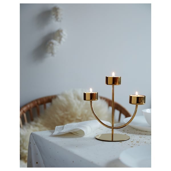 Vinterfest Gold Tealight Holder