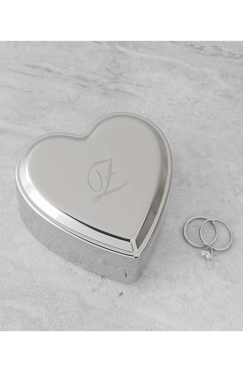 Cathys Concepts Monogram Heart Keepsake Box