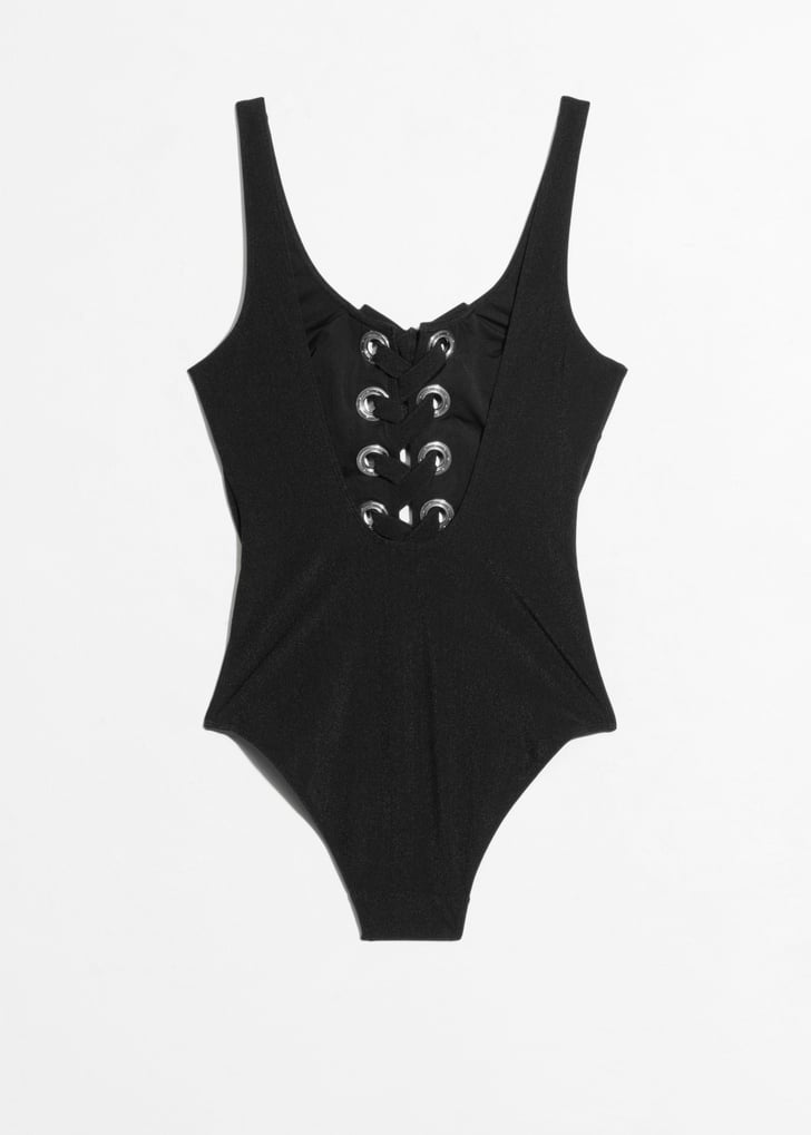 And Other Stories Lace Up Swimsuit Swimsuits For Big Hips POPSUGAR