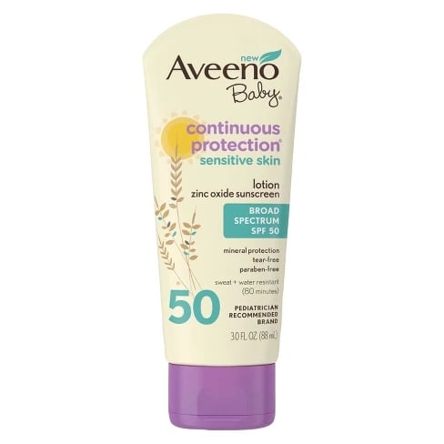 Aveeno Baby Continuous Protection Zinc Oxide Mineral Sunscreen SPF 50