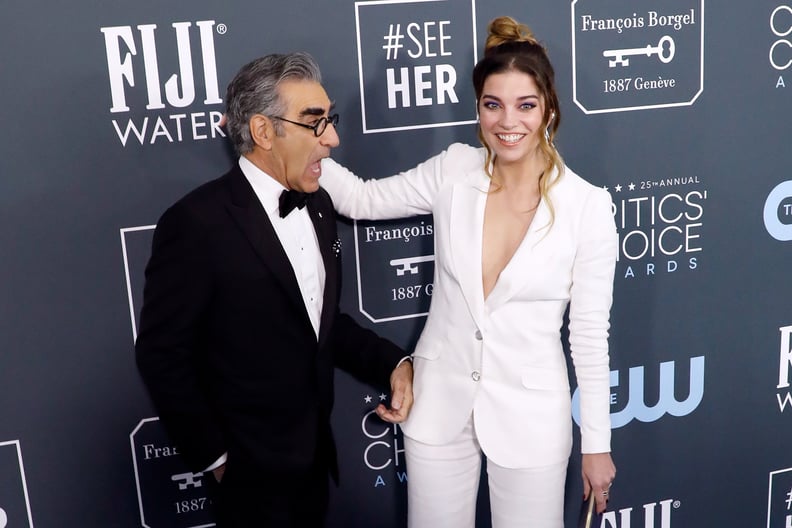 Eugene Levy and Annie Murphy at the 2020 Critics' Choice Awards