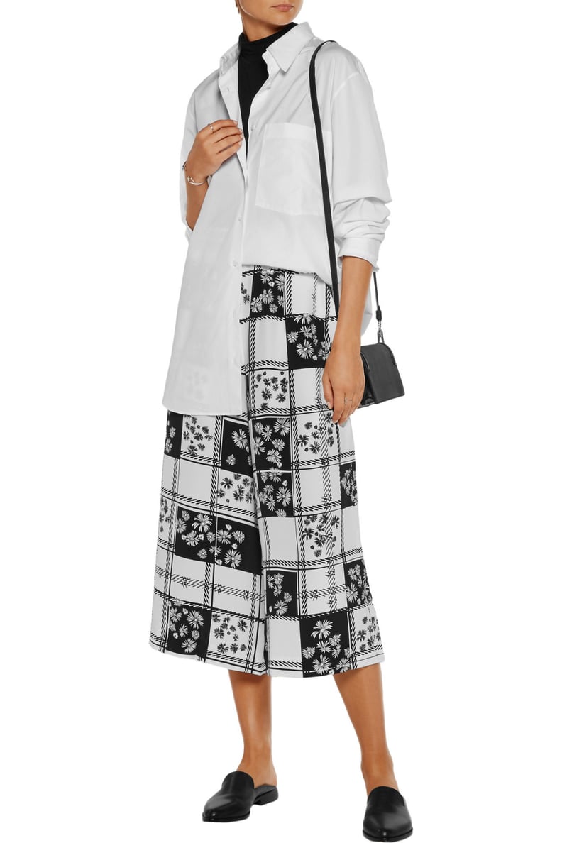 Mother of Pearl Minos Printed Crepe de Chine Culottes